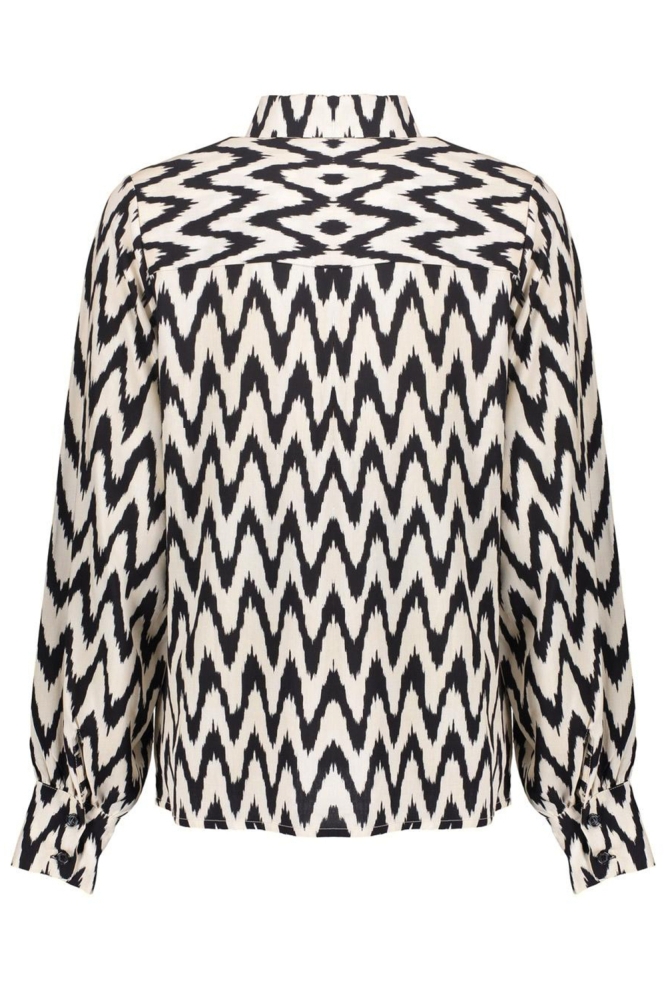 ZIGZAG BLOUSE 53163 70 Black/Off white